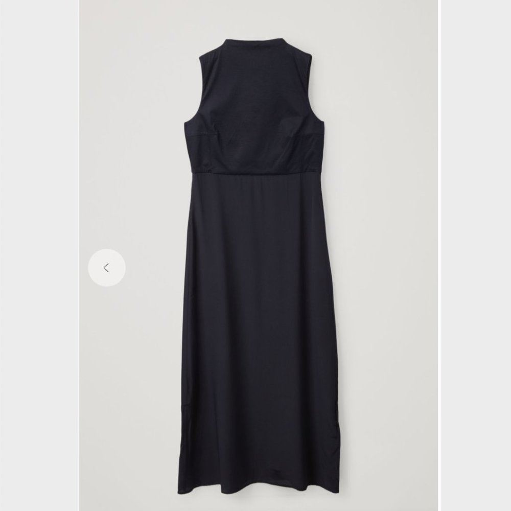 NWT COS XS Cotton-Silk Mix Long Sleeveless Dress